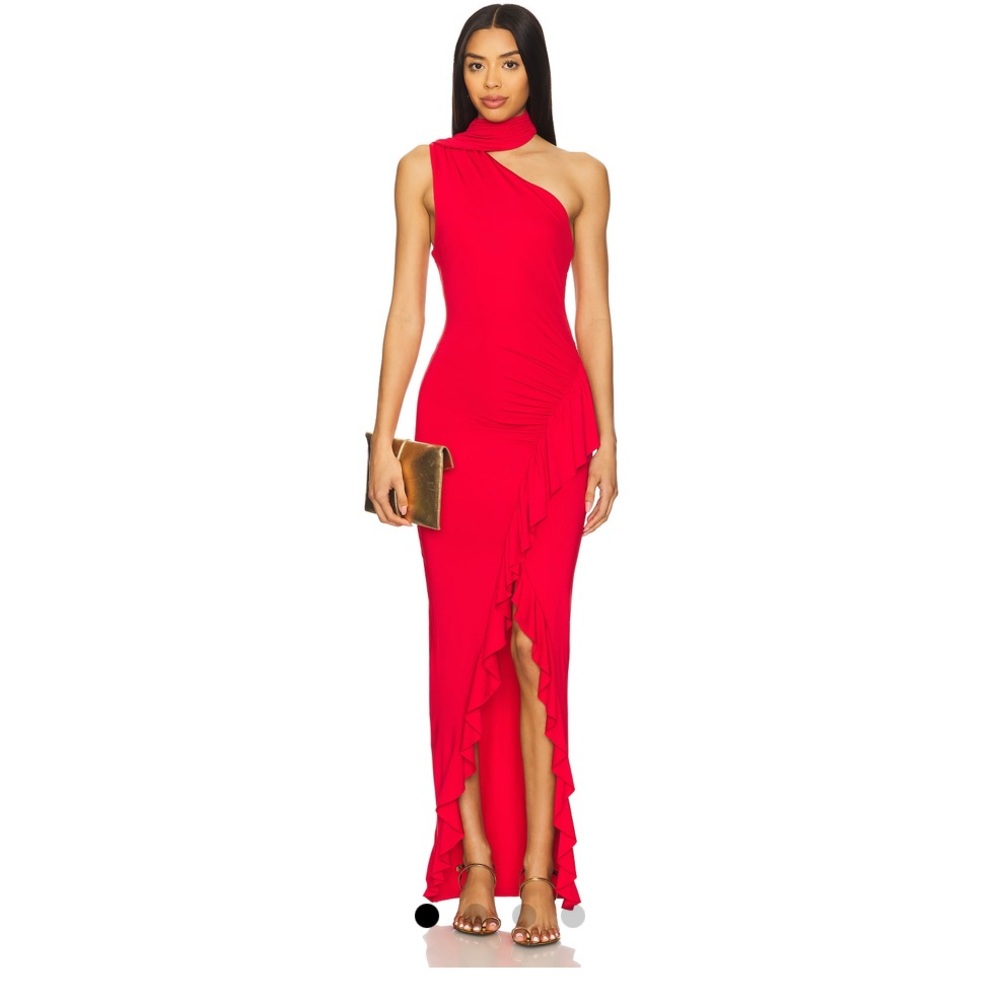 Superdown Vibrant Red One-Shoulder Dress